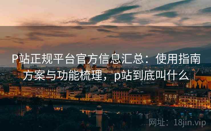 P站正规平台官方信息汇总：使用指南方案与功能梳理，p站到底叫什么
