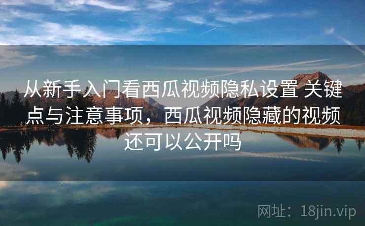 从新手入门看西瓜视频隐私设置 关键点与注意事项，西瓜视频隐藏的视频还可以公开吗