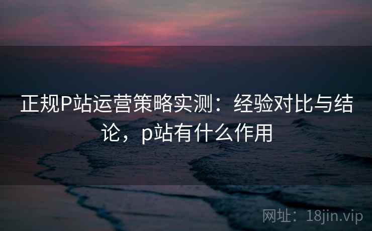 正规P站运营策略实测：经验对比与结论，p站有什么作用