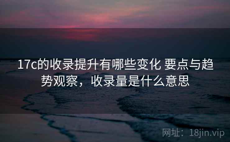 17c的收录提升有哪些变化 要点与趋势观察，收录量是什么意思