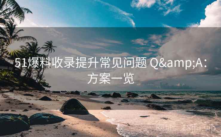 51爆料收录提升常见问题 Q&A：方案一览