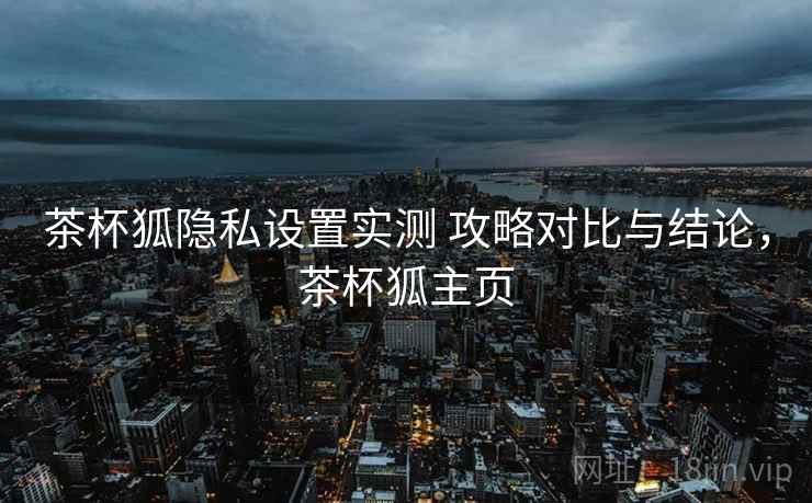 茶杯狐隐私设置实测 攻略对比与结论,茶杯狐主页 茶杯狐隐私设置实测 攻略对比与结论,茶杯狐主页
