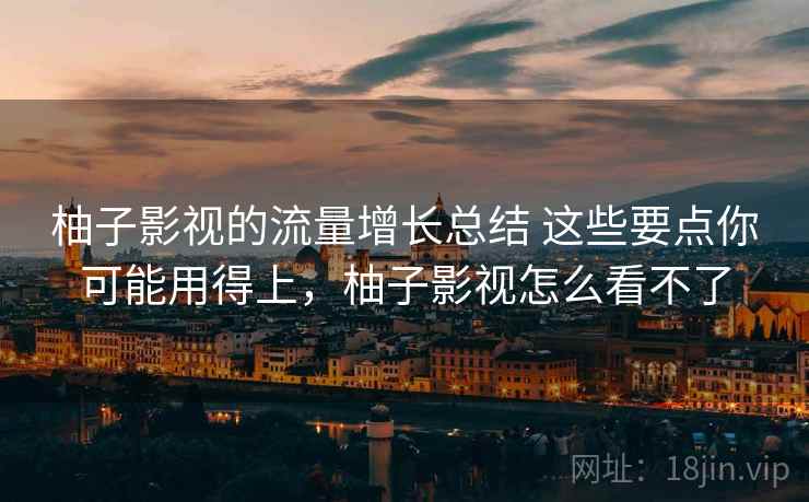 柚子影视的流量增长总结 这些要点你可能用得上，柚子影视怎么看不了